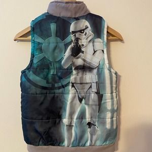 Stormtrooper grey puffer vest boys medium